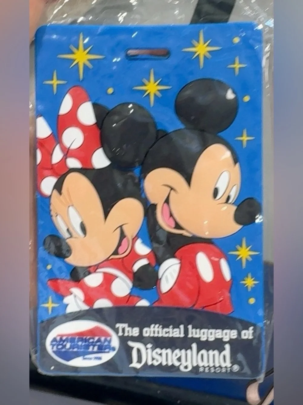 Resort American Tourister Mickey & Minnie Luggage Tag New